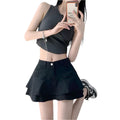 Women's High Waist Denim Skirt