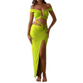Women's Midriff Outfit Long Skirt Two-Piece Set