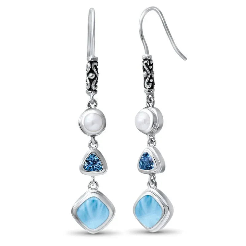 Women's Natural Sea Stone Earrings