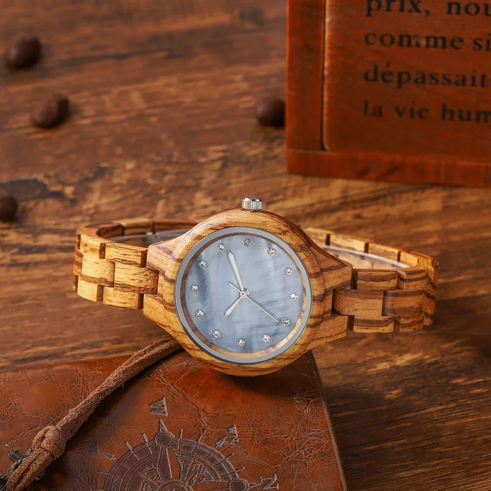 Women's Quartz Movement Wooden Watch