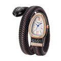 Women's Watch With Snake Shaped Leather Strap