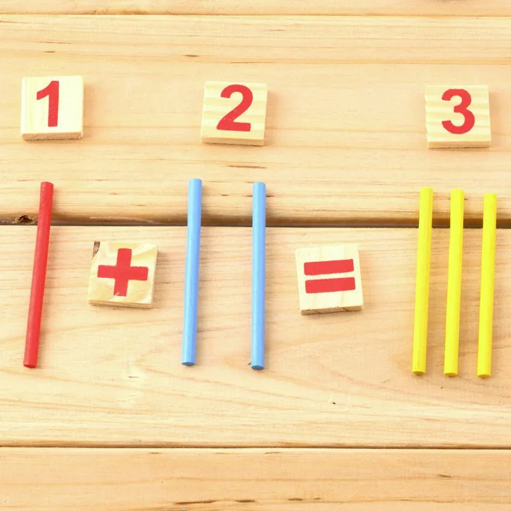 Wooden Counting Intelligence Montessori Calculation Early Educational Toy For Children & Babies