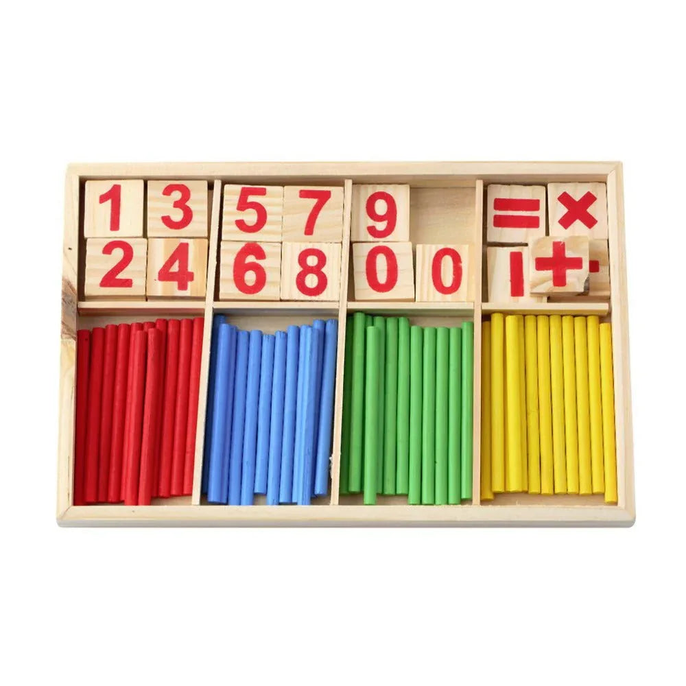 Wooden Counting Intelligence Montessori Calculation Early Educational Toy For Children & Babies
